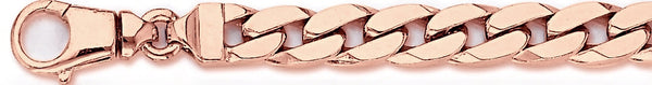14k rose gold, 18k pink gold chain 9.4mm Regal Link Bracelet