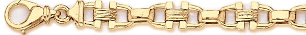 18k yellow gold chain, 14k yellow gold chain 9.3mm Corona Link Bracelet