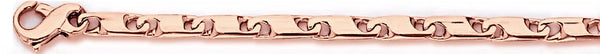 14k rose gold, 18k pink gold chain 3.9mm Imperial Link Bracelet