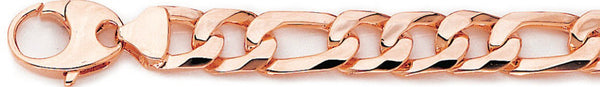 14k rose gold, 18k pink gold chain 9.8mm Amadeo Link Bracelet