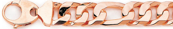 14k rose gold, 18k pink gold chain 13.3mm Marconi Link Bracelet
