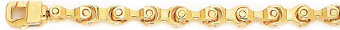 6.2mm Mechanical Rope Link Bracelet custom made gold chain