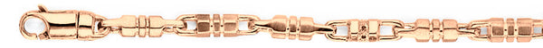 14k rose gold, 18k pink gold chain 4.1mm Barrel Link Bracelet
