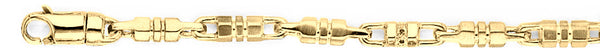 18k yellow gold chain, 14k yellow gold chain 4.1mm Barrel Link Bracelet