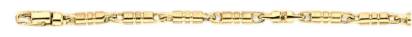 18k yellow gold chain, 14k yellow gold chain 3mm Barrel Link Bracelet
