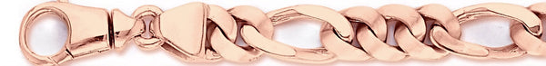 14k rose gold, 18k pink gold chain 10mm Modern Figaro Link Bracelet