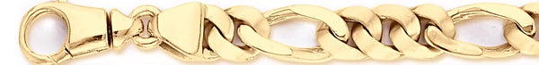 18k yellow gold chain, 14k yellow gold chain 10mm Modern Figaro Link Bracelet