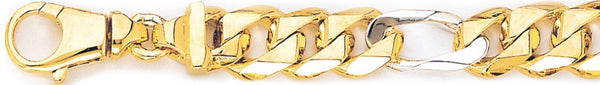 18k yellow gold chain, 14k yellow gold chain 11.3mm Figaro Link Bracelet
