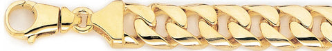 13.1mm Curb Link Bracelet custom made gold chain