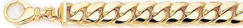 10.4mm Round Curb Link Bracelet custom made gold chain