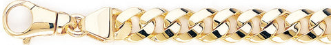 10.5mm Half Round Curb Link Bracelet custom made gold chain