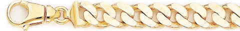 10.8mm Flat Curb Link Bracelet custom made gold chain