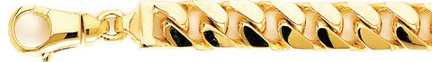 10.7mm Traditional Curb Link Bracelet custom made gold chain