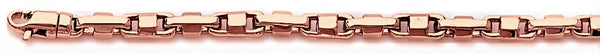 14k rose gold, 18k pink gold chain 4mm Sphinx Link Bracelet