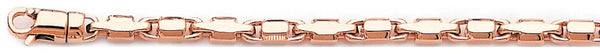 14k rose gold, 18k pink gold chain 4mm Shaw Chain Necklace