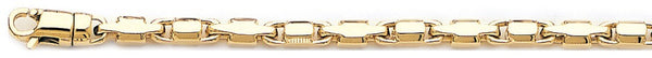 18k yellow gold chain, 14k yellow gold chain 4mm Shaw Link Bracelet