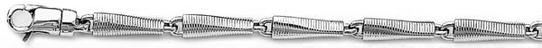 18k white gold chain, 14k white gold chain 4.5mm Ribbed Concord Link Bracelet