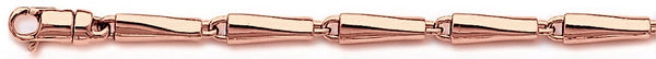 14k rose gold, 18k pink gold chain 4.6mm Smooth Concord Link Bracelet