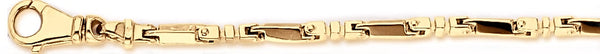 18k yellow gold chain, 14k yellow gold chain 3.4mm Elongated Mecha Chain Necklace
