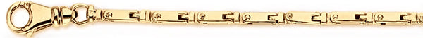 18k yellow gold chain, 14k yellow gold chain 3mm Mechanical Box Link Bracelet