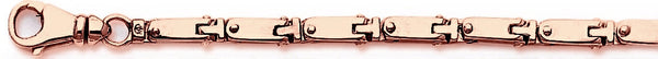 14k rose gold, 18k pink gold chain 4.6mm Mechanical Box Link Bracelet