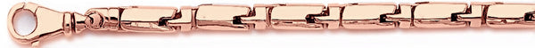 14k rose gold, 18k pink gold chain 5mm Mecha Barrel II Chain Necklace