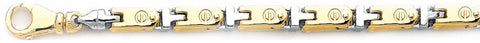 5.5mm Mechanical Box Chain Necklace custom made gold chain