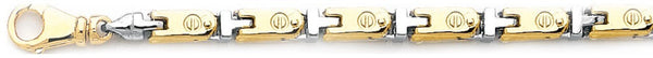 5.5mm Mechanical Box Link Bracelet custom made gold chain