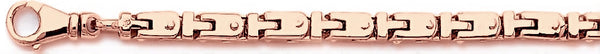 14k rose gold, 18k pink gold chain 5.2mm Mechanical Box Link Bracelet