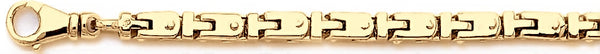 18k yellow gold chain, 14k yellow gold chain 5.2mm Mechanical Box Link Bracelet