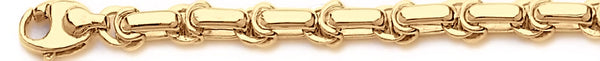 18k yellow gold chain, 14k yellow gold chain 6.3mm Shaw Link Bracelet