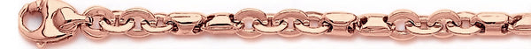 14k rose gold, 18k pink gold chain 6.1mm Figawasher Link Bracelet