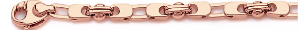 14k rose gold, 18k pink gold chain 5.1mm Surya Link Bracelet