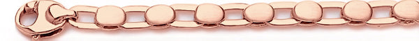 14k rose gold, 18k pink gold chain 5.6mm Miliken Link Bracelet
