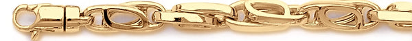 18k yellow gold chain, 14k yellow gold chain 6.8mm Tiger Eye Link Bracelet