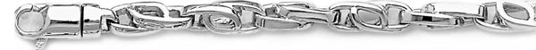18k white gold chain, 14k white gold chain 5.4mm Tiger Eye Link Bracelet