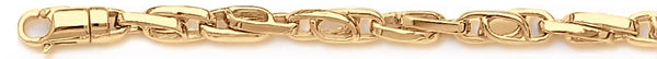 18k yellow gold chain, 14k yellow gold chain 4.7mm Tiger Eye Link Bracelet