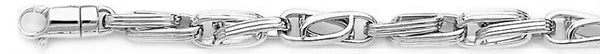 18k white gold chain, 14k white gold chain 5.6mm Modified Tiger Eye Link Bracelet