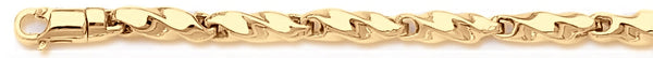 18k yellow gold chain, 14k yellow gold chain 4.6mm Double Twist Link Bracelet