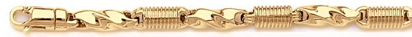 18k yellow gold chain, 14k yellow gold chain 5.2mm Twist Screw Link Bracelet