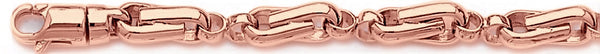 14k rose gold, 18k pink gold chain 7.6mm Momeni Link Bracelet
