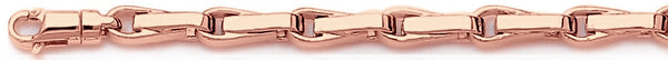 14k rose gold, 18k pink gold chain 5.2mm Pulsar Link Bracelet