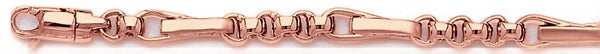 14k rose gold, 18k pink gold chain 5.2mm Figapulsar Link Bracelet