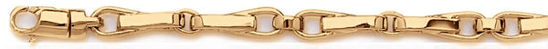 18k yellow gold chain, 14k yellow gold chain 5.2mm Inverted Pulsar Link Bracelet
