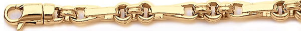 18k yellow gold chain, 14k yellow gold chain 6.5mm Figapulsar II Link Bracelet