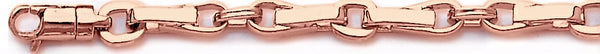 14k rose gold, 18k pink gold chain 5.3mm Figapulsar III Link Bracelet