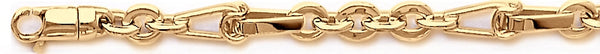 18k yellow gold chain, 14k yellow gold chain 5.3mm Figapulsar IV Link Bracelet