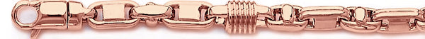 14k rose gold, 18k pink gold chain 7.1mm Radicall III Chain Necklace