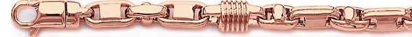 14k rose gold, 18k pink gold chain 7.1mm Radicall III Link Bracelet