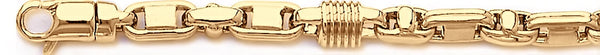 18k yellow gold chain, 14k yellow gold chain 7.1mm Radicall III Link Bracelet
